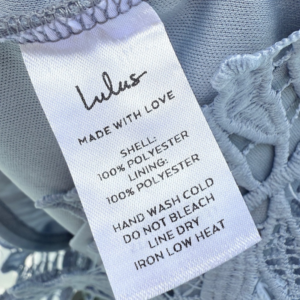 Lulus Right Sheer Right Now Periwinkle Blue Lace Bodycon Dress NEW Size Medium - Picture 10 of 16